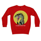 Dinostorus Floss-O-Raptor Kids Sweatshirt Red