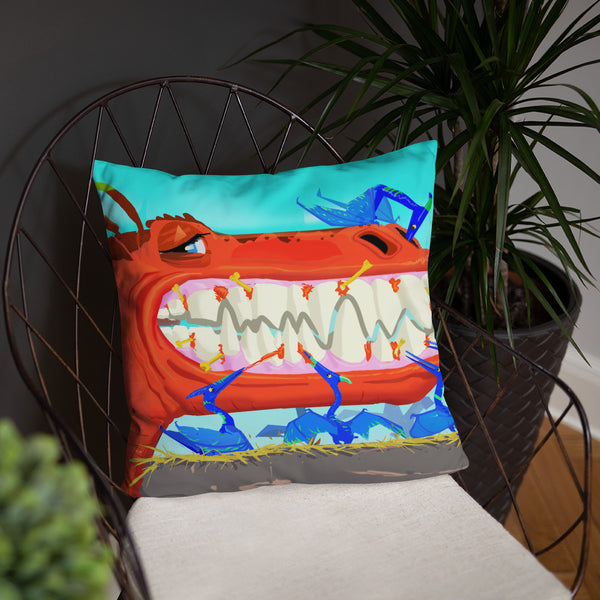 T-Rex Teeth Clean Pillow