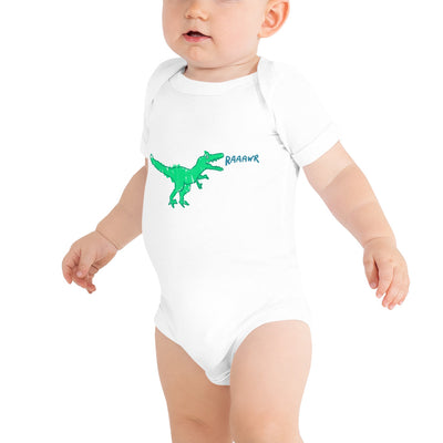 Organic Cotton Doodle T-Rex Baby Onesie