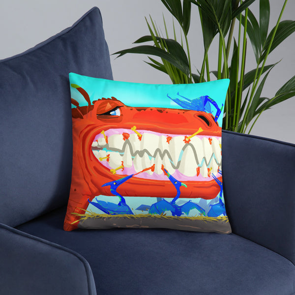 T-Rex Teeth Clean Pillow