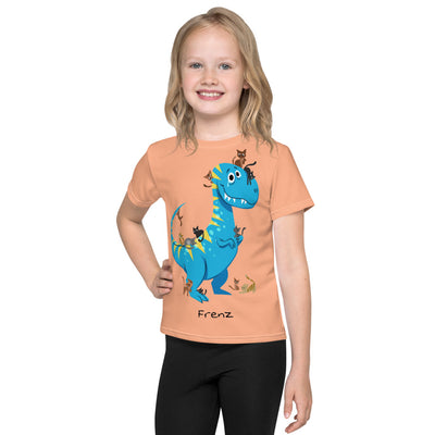 T-Rex and Kittens Frendz Kid's Cotton T-Shirt