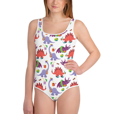 Beach Dinos Teen Girls Swimsuit