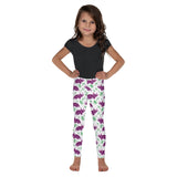 Dinostorus Triceratops Floral Youth Leggings (front)