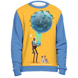 Grandma Dolphin VR 3000 Holiday Sweater - Blue